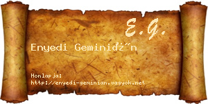 Enyedi Geminián névjegykártya